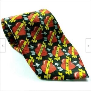 Valentine Heart Arrow Love You Kiss Me Novelty Tie